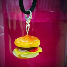 Burger pendant / keychain